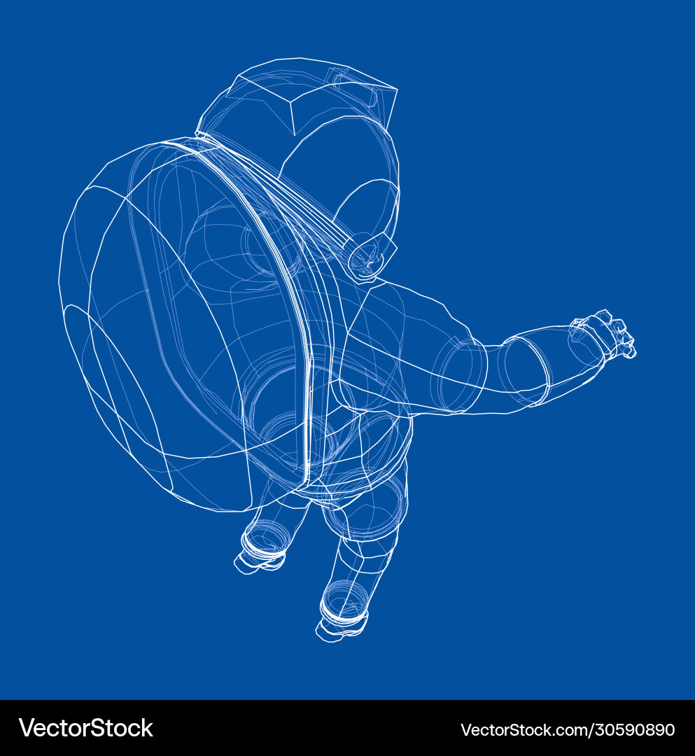 Astronaut concept rendering 3d Astronaut concept rendering 3d vector image