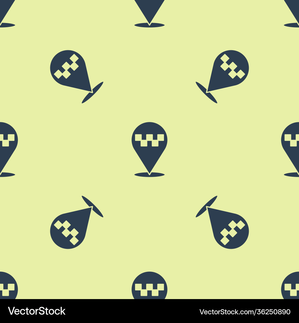 Blue map pointer with taxi icon isolated seamless Blue map pointer with taxi icon isolated seamless vector image
