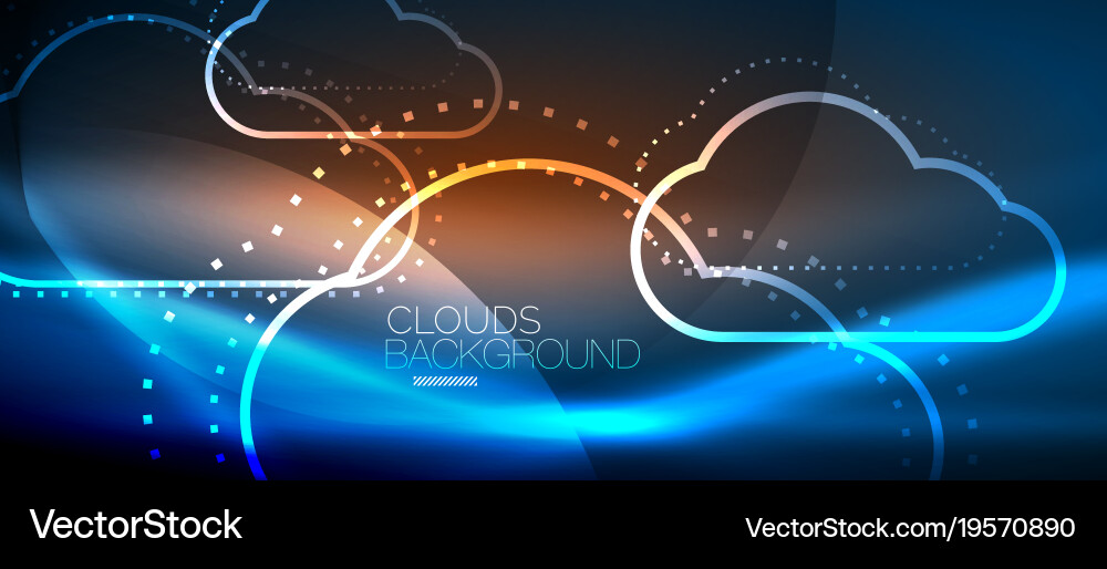 Cloud computing storage concept Vector Image