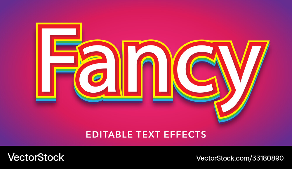 Editable text style effect typography template Vector Image