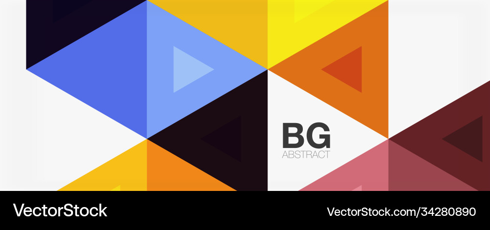 Geometric Mosaic Triangle Background vector image