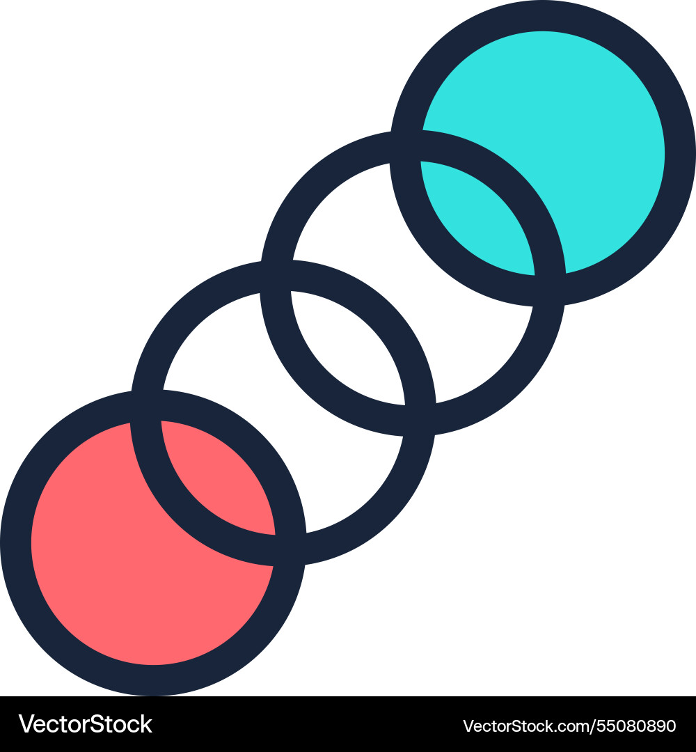 Interconnected circles represent the power Interconnected circles represent the power vector image