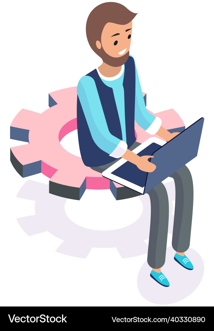 Phone customization application development vector image