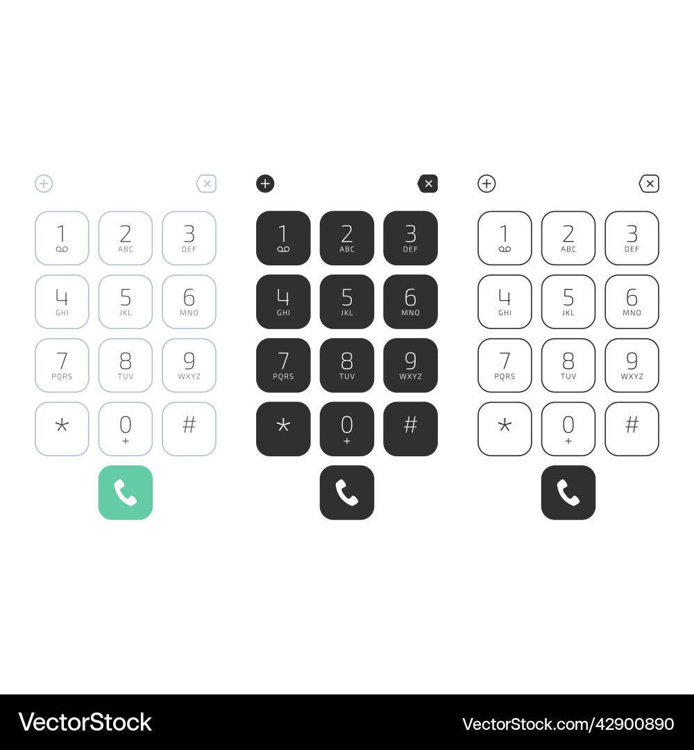 Phone Keypad Interface vector image