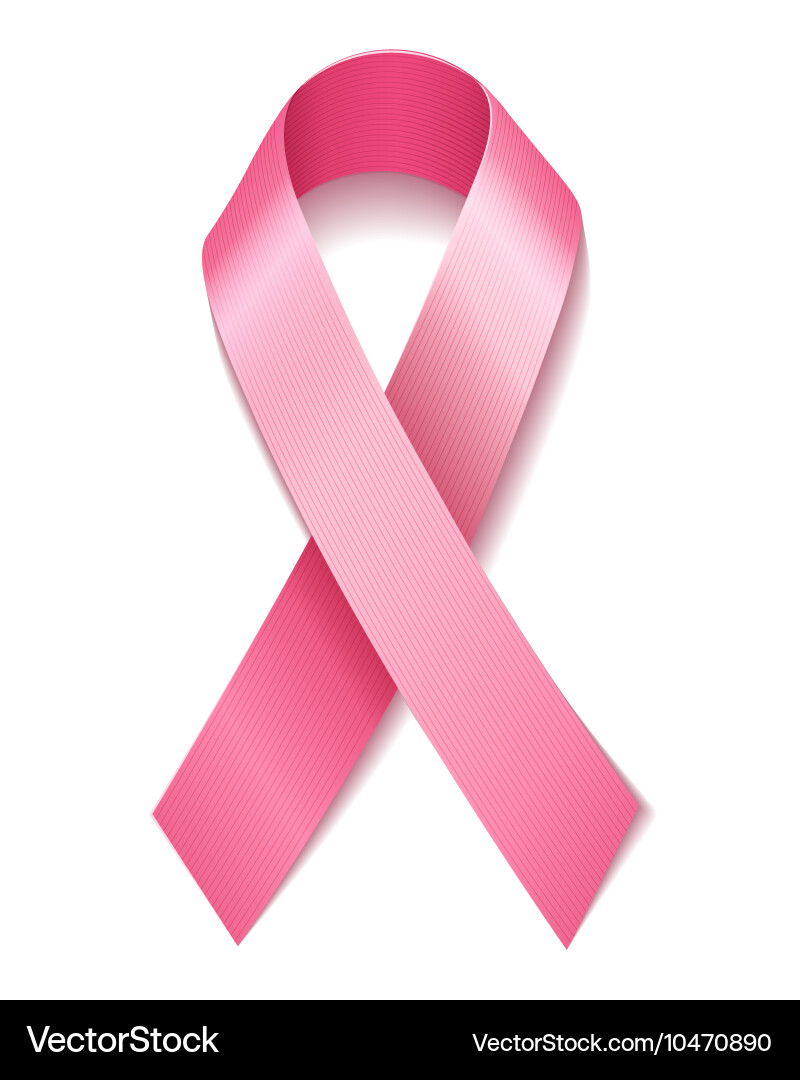 Pink Ribbon - Cancer Awareness Vector Image