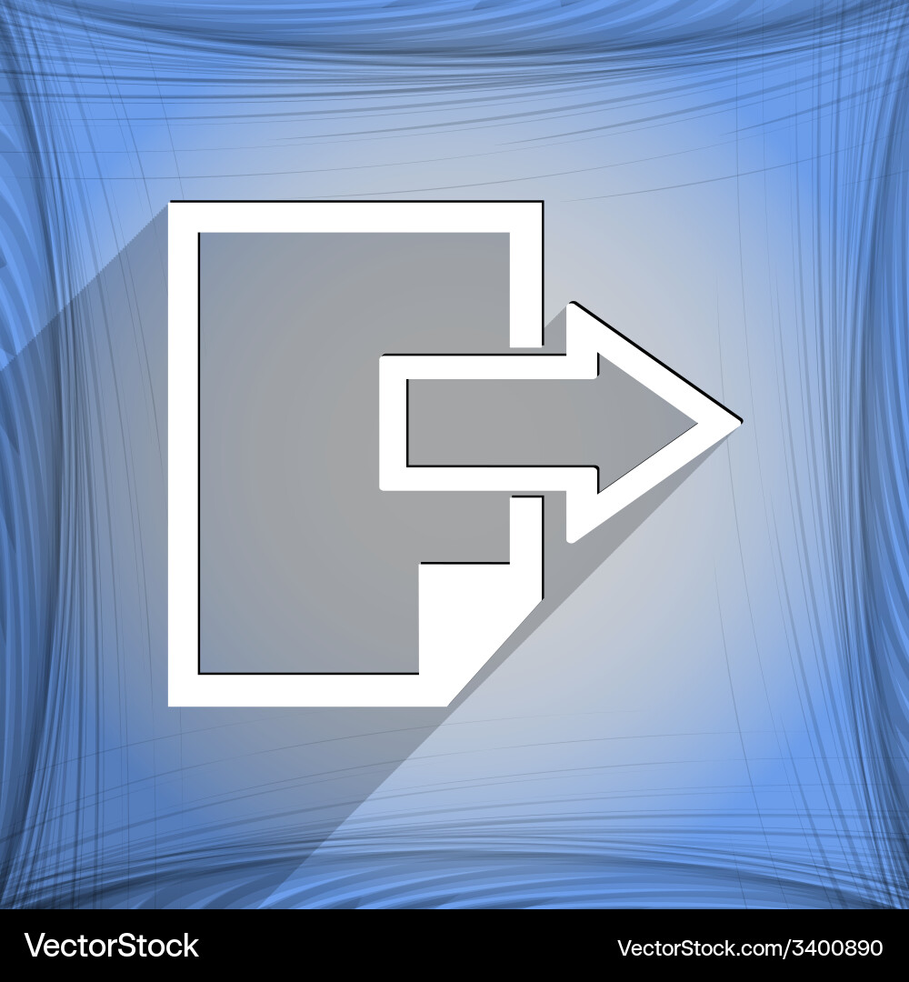 Send export file icon symbol flat modern web Vector Image