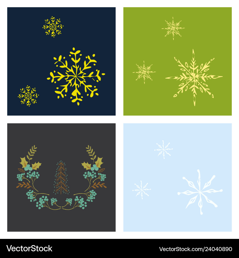 Set of snowflake icon sign design red background Vector Image