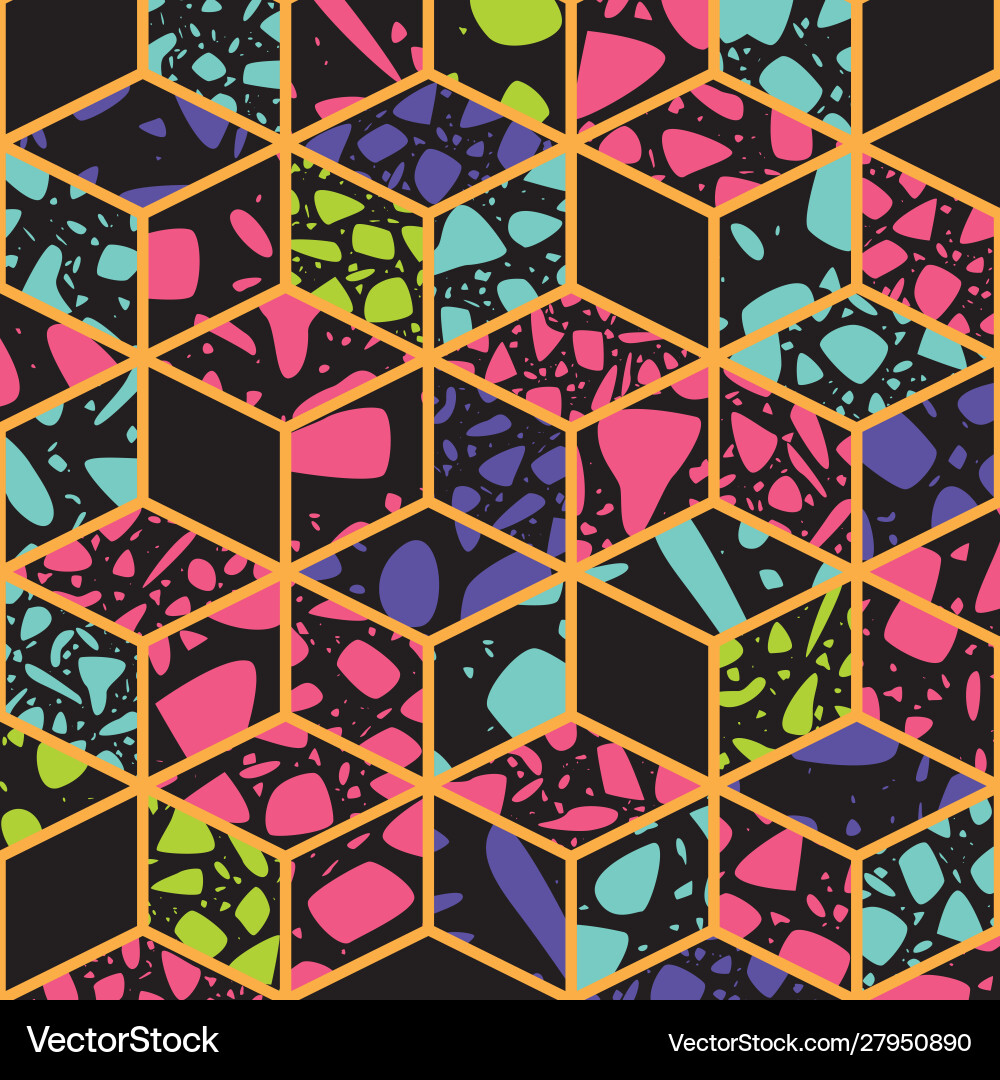 Terrazzo seamless pattern design Terrazzo seamless pattern design vector image