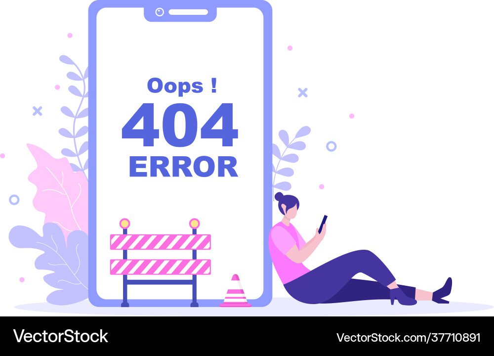 404 error and page not found lost connect 404 error and page not found lost connect vector image