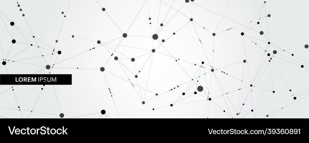 Abstract connection structure on banner template Abstract connection structure on banner template Vector Image