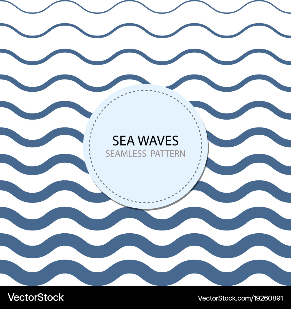 Abstract seamless wave pattern vector image