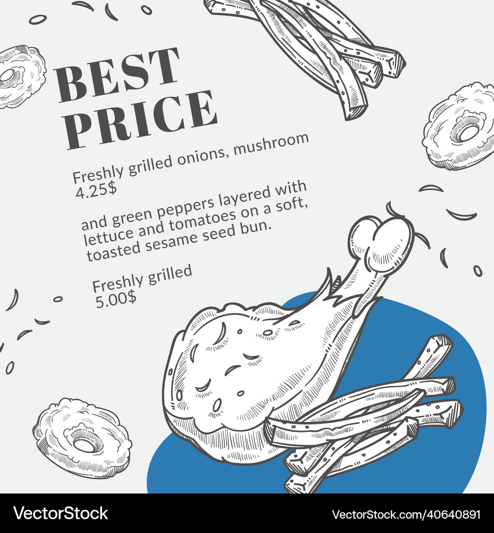 Bester Preis auf Fleisch und Chips Fast Food Poster Bester Preis auf Fleisch und Chips Fast Food Poster vektorbild
