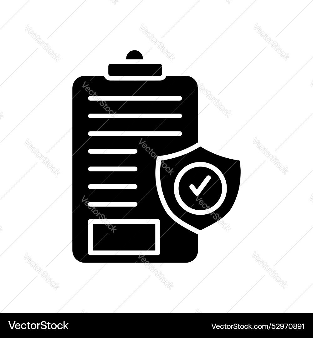 Contract coverage line icon isolated on white Contract coverage line icon isolated on white Vector Image
