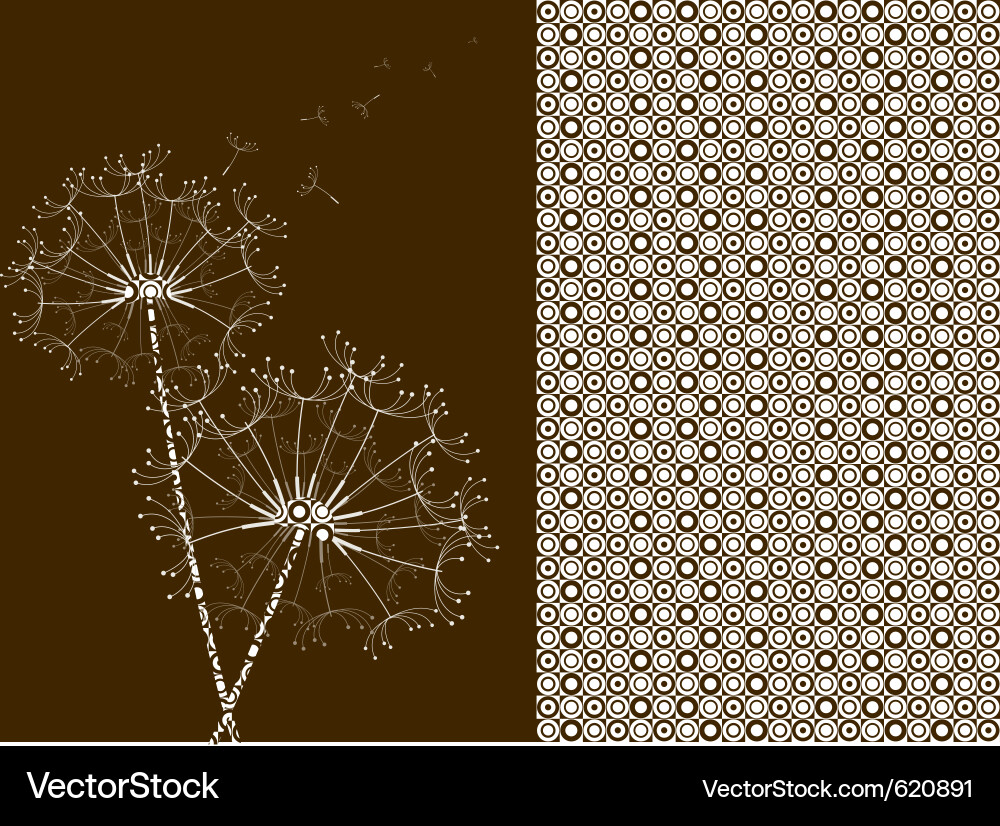 Dandelions pattern effect vector image