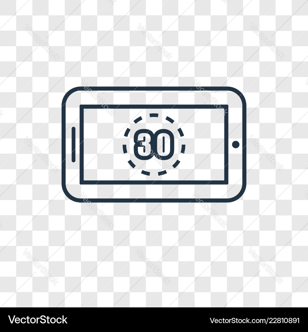 Digital display 30 concept linear icon isolated Digital display 30 concept linear icon isolated vector image