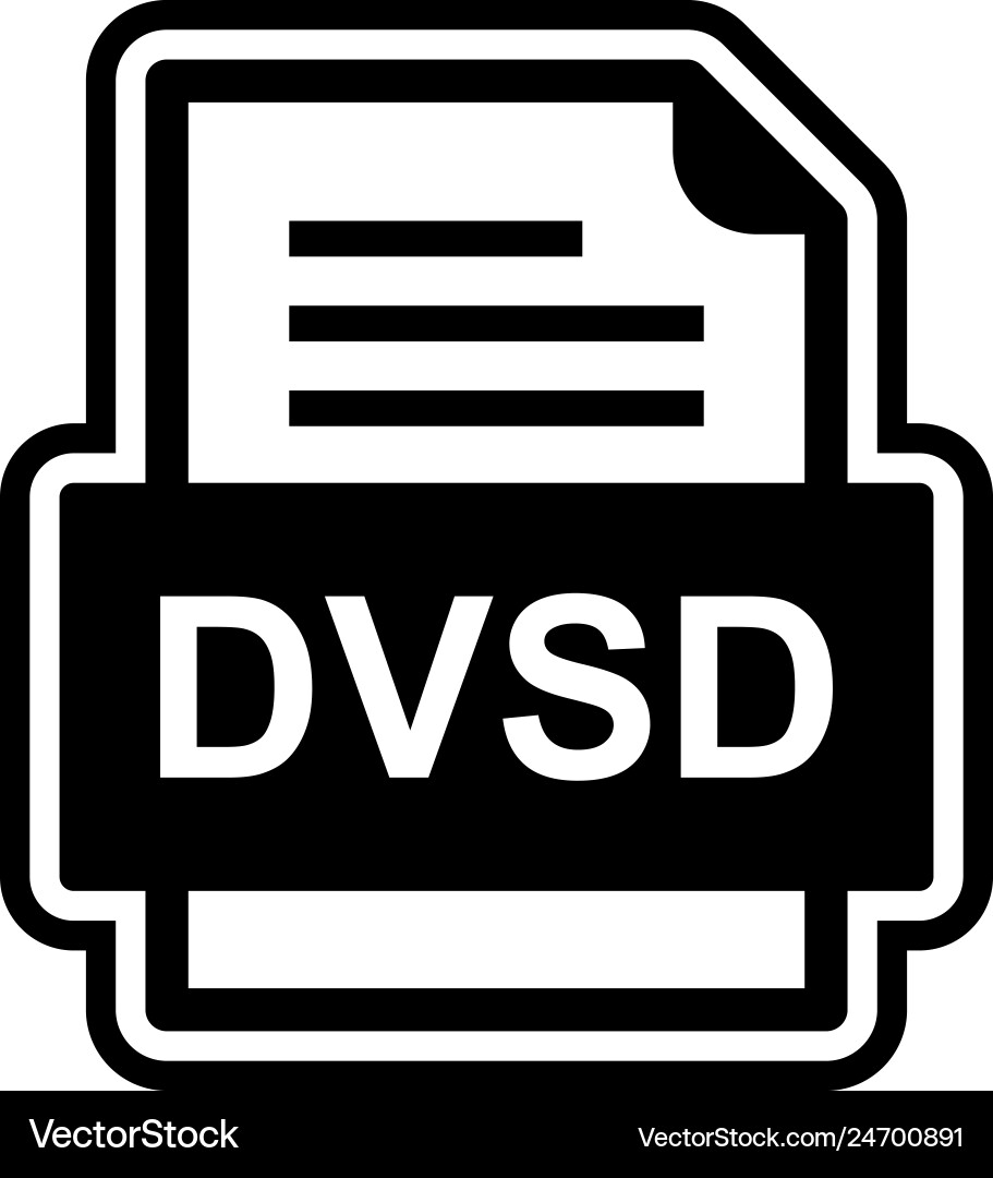 Dvsd file document icon vector image