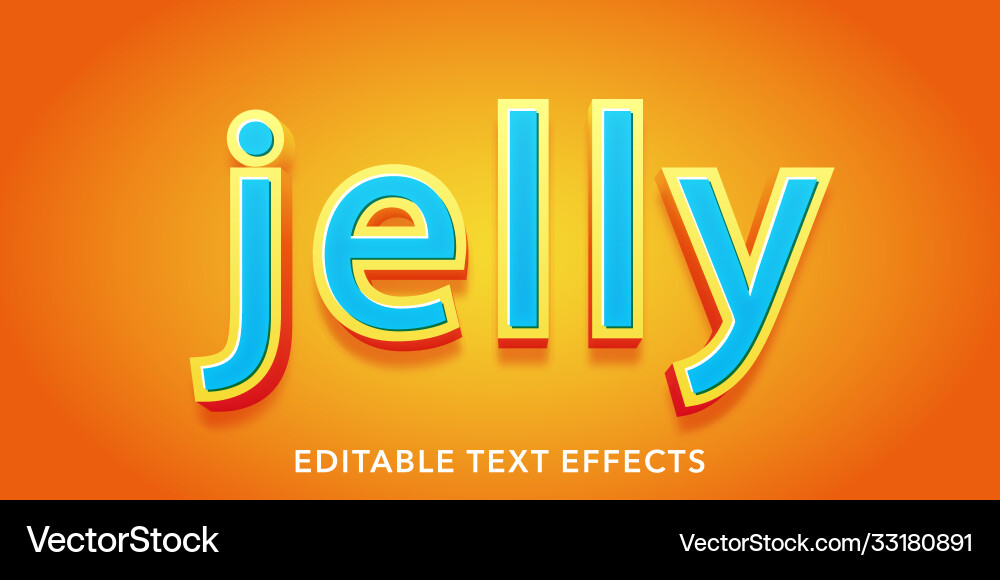 Editable text style effect typography template vector image