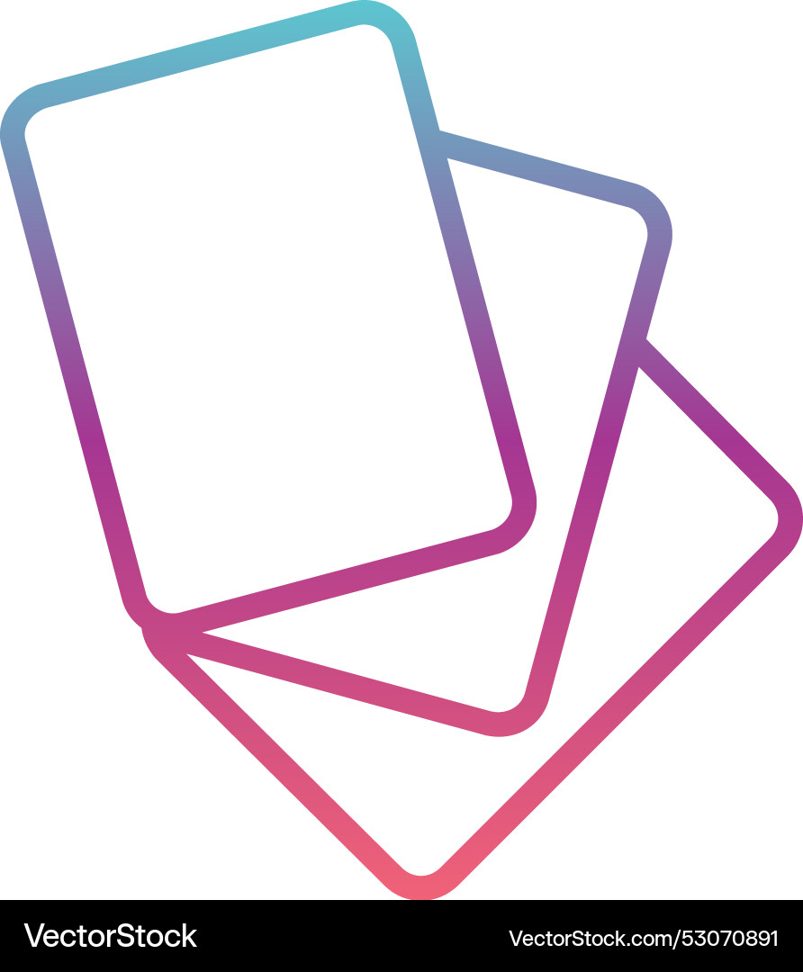 Flash card line gradient design Vector Image