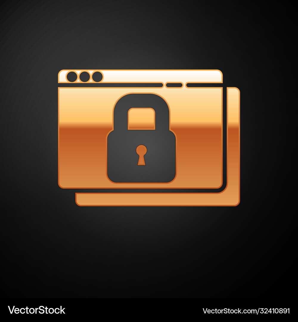 Gold secure your site with https ssl icon Gold secure your site with https ssl icon vector image