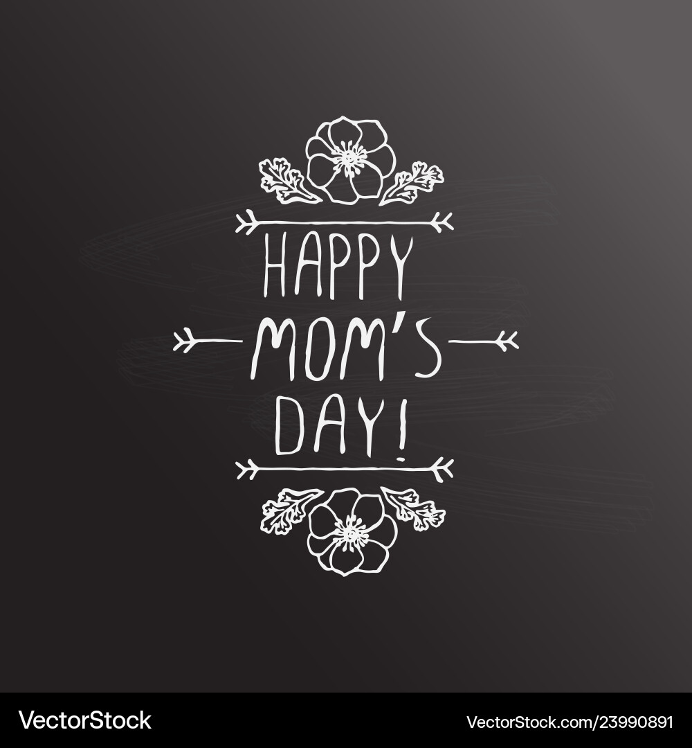 Happy mothers day handlettering element Happy mothers day handlettering element vector image