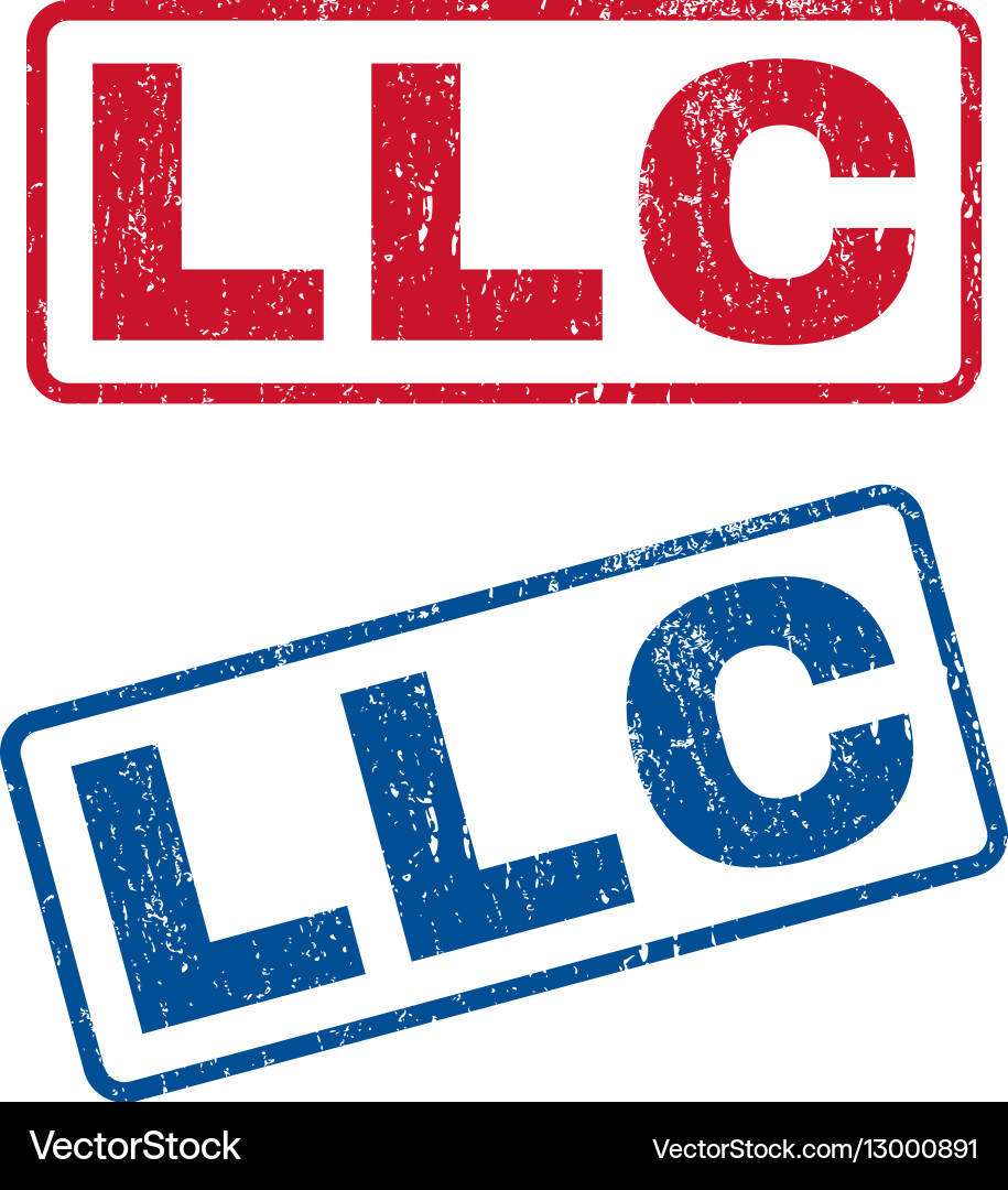 Llc rubber stamps Vector Image