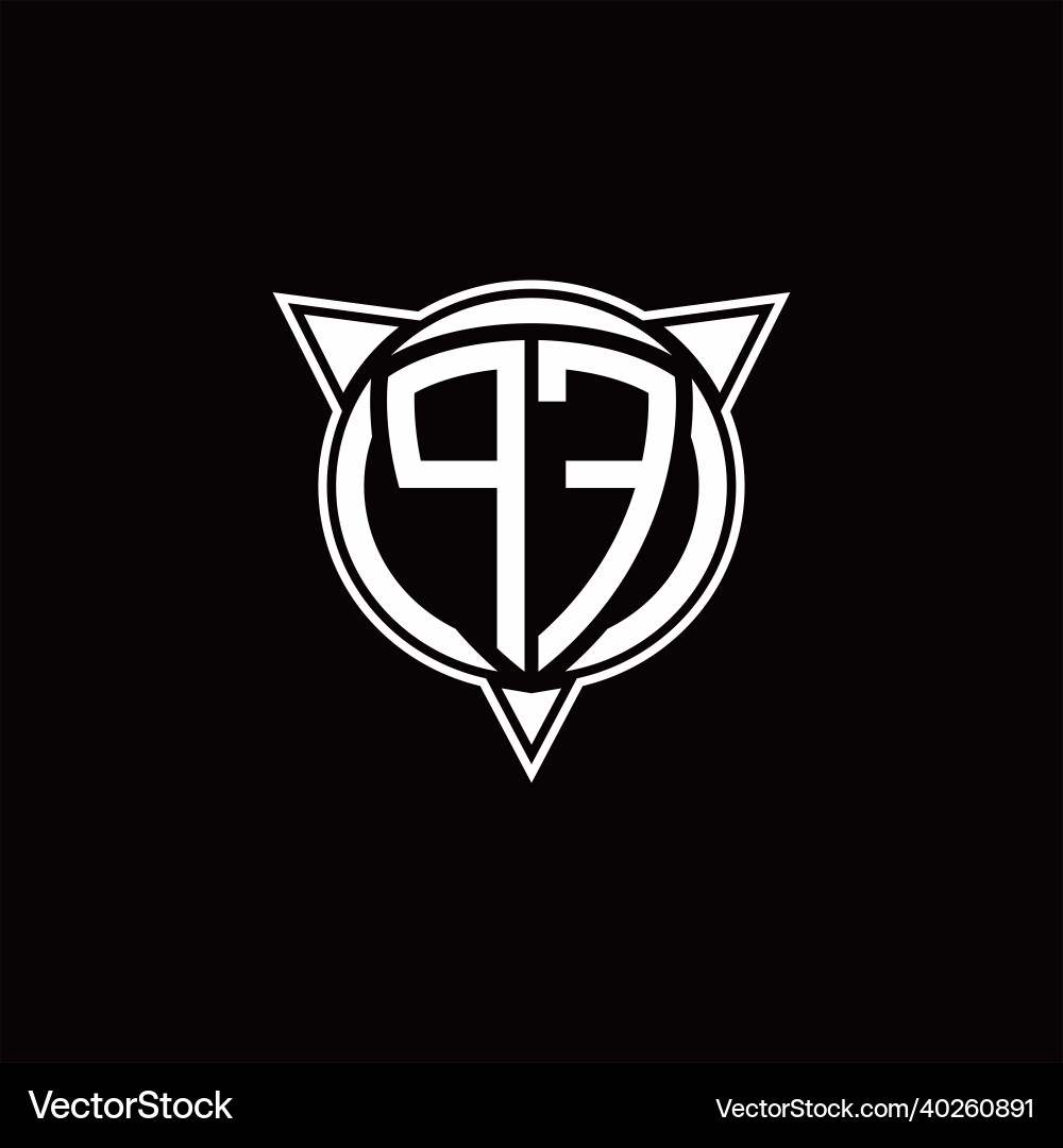 Pf logo monogram isolated with circle shape Pf logo monogram isolated with circle shape vector image