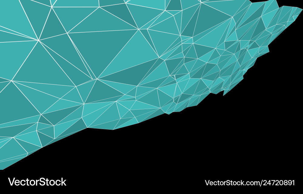 Polygonal connection structure 3d abstract shapes Vector Image