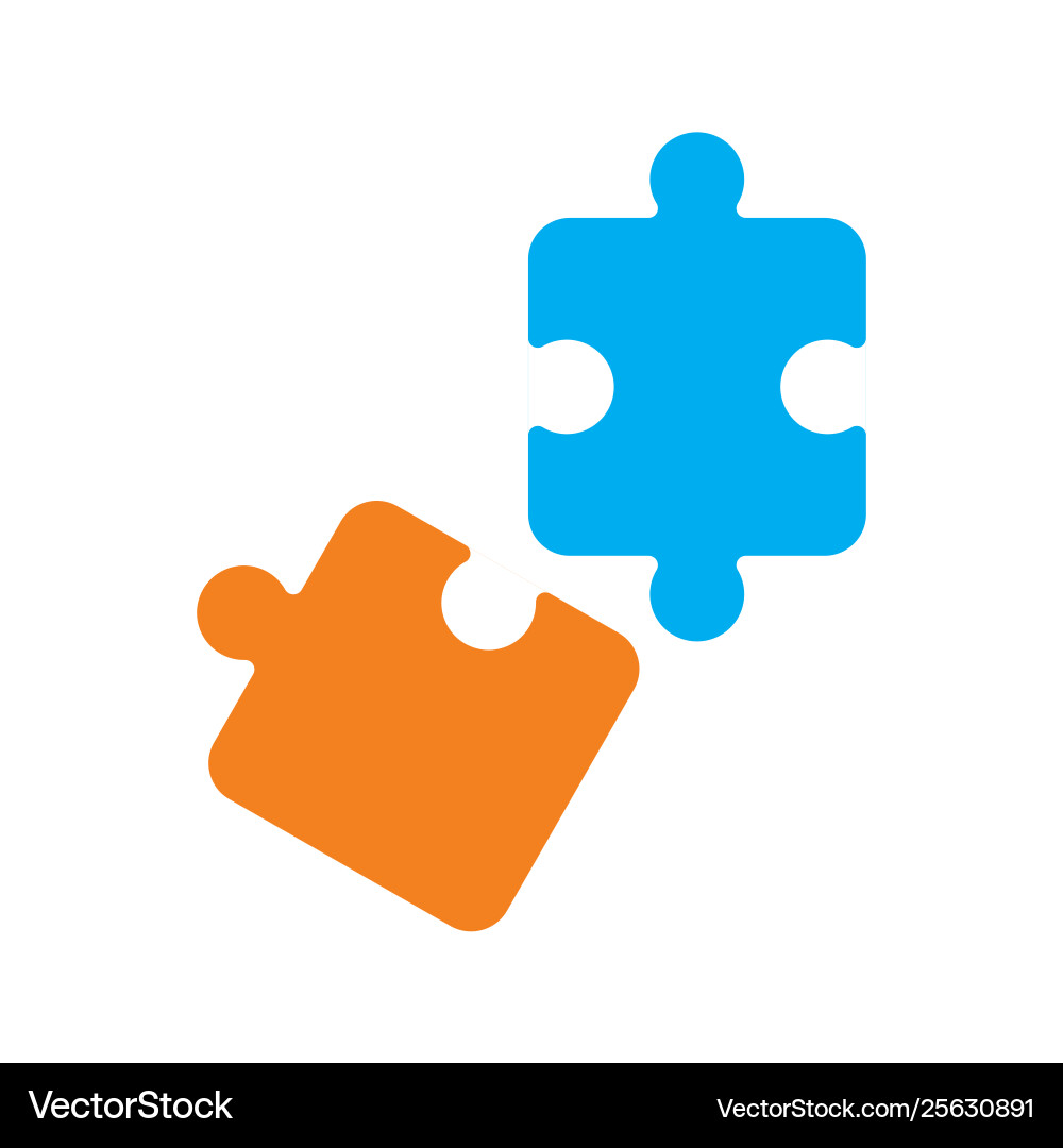 Puzzle icon on background for graphic and web Puzzle icon on background for graphic and web Vector Image