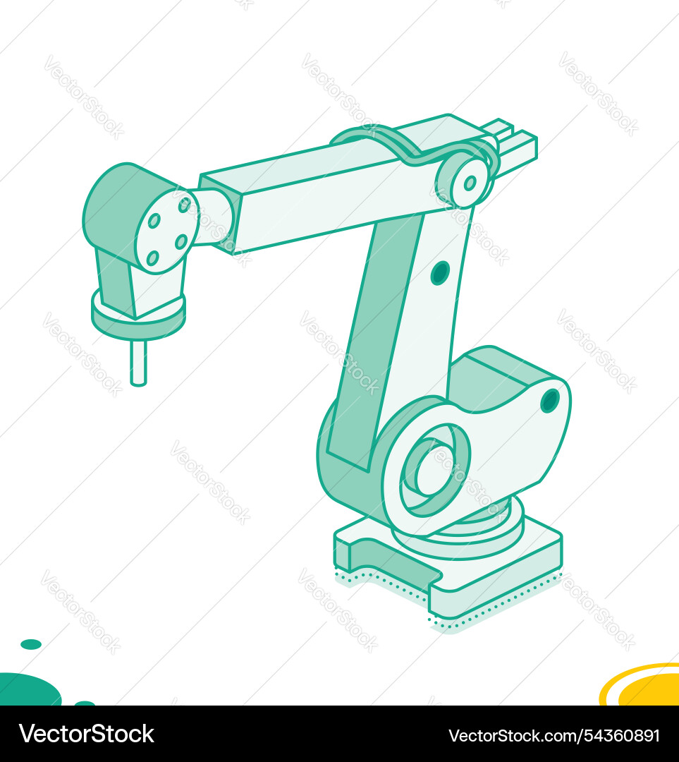 Robotic Arm Automation Concept vector image