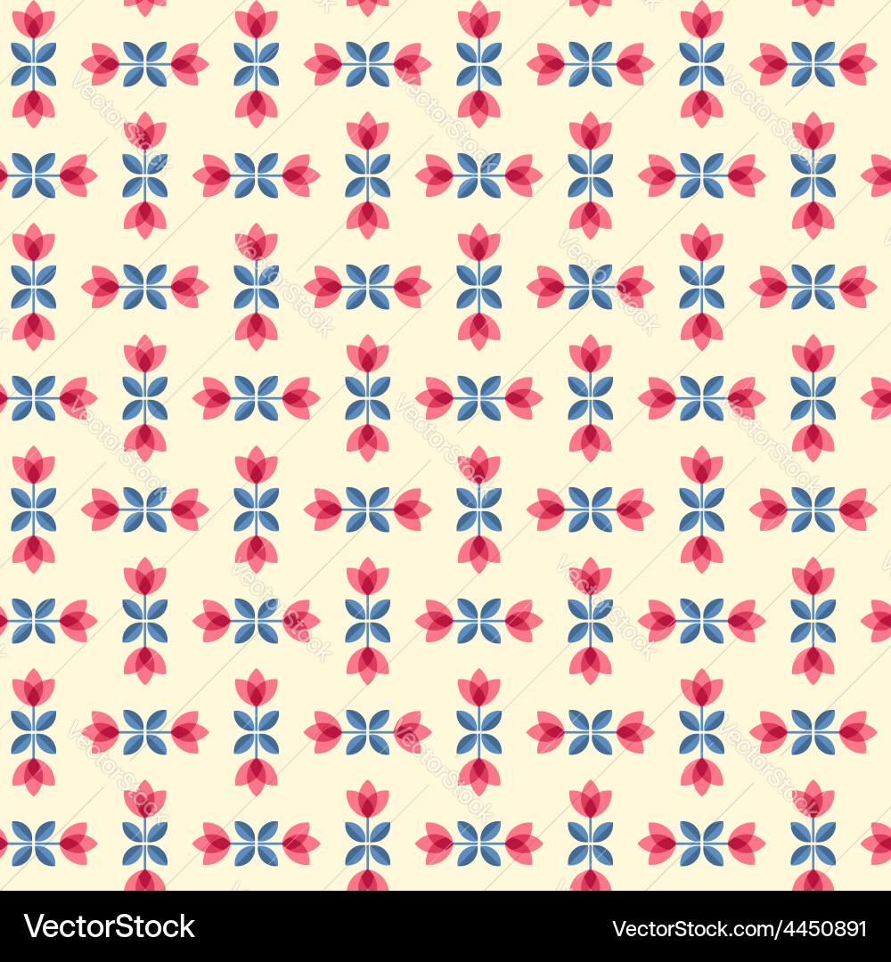 Scandinavian Floral Seamless Pattern Vector Image