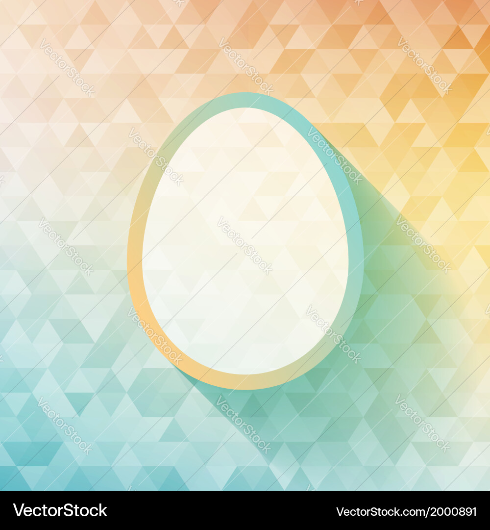 Triangular Egg Card vector image