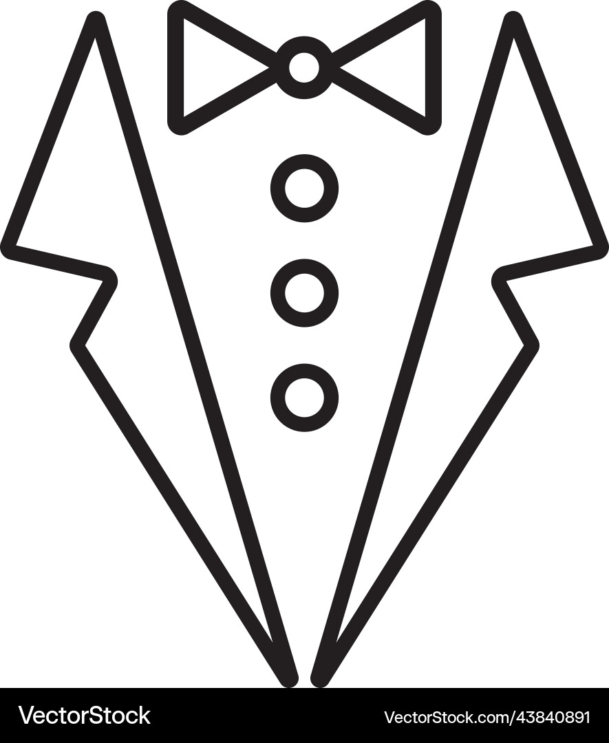 Tuxedo icon Tuxedo icon Vector Image