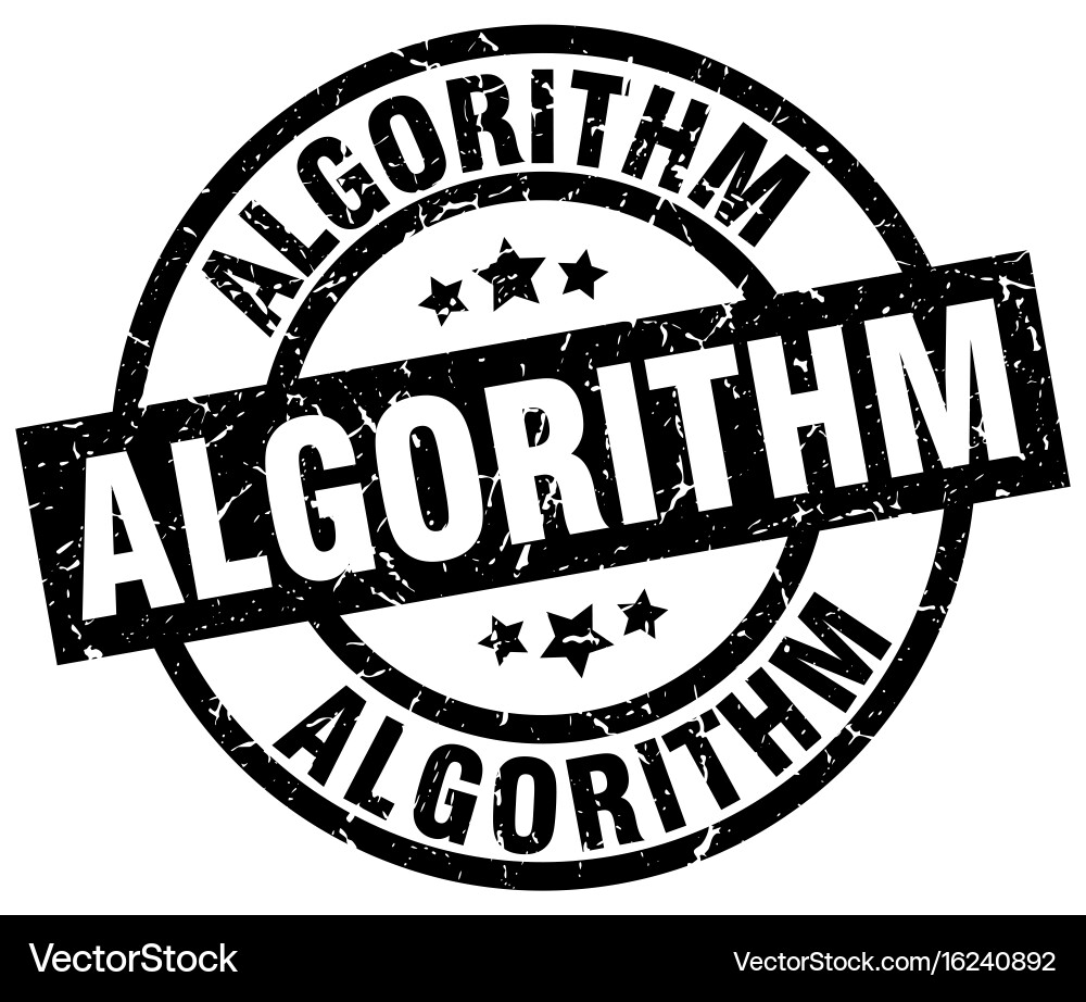 Algorithm round grunge black stamp vector image