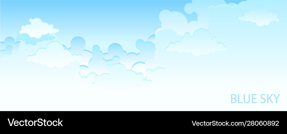 Blue sky landscape Royalty Free Vector Image - VectorStock