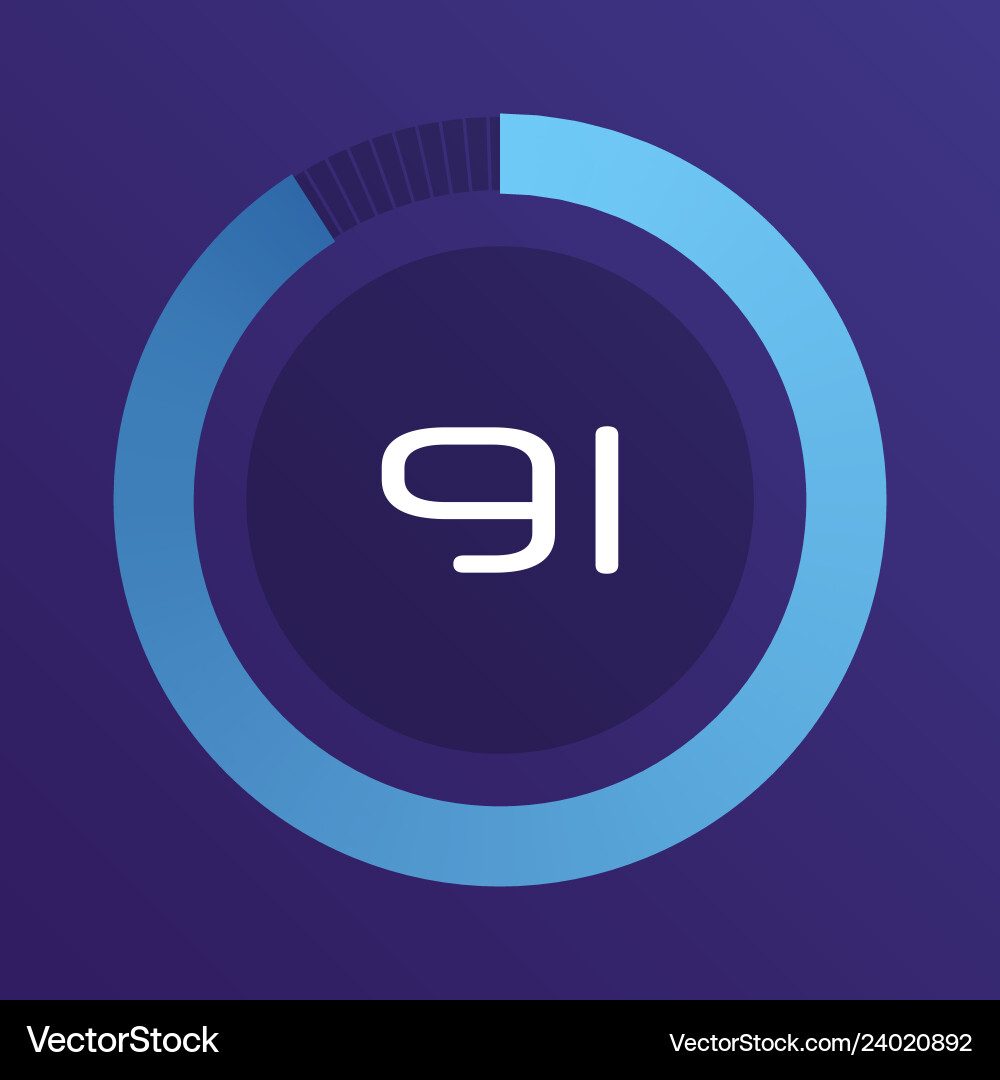 Circular interval timer Circular interval timer vector image