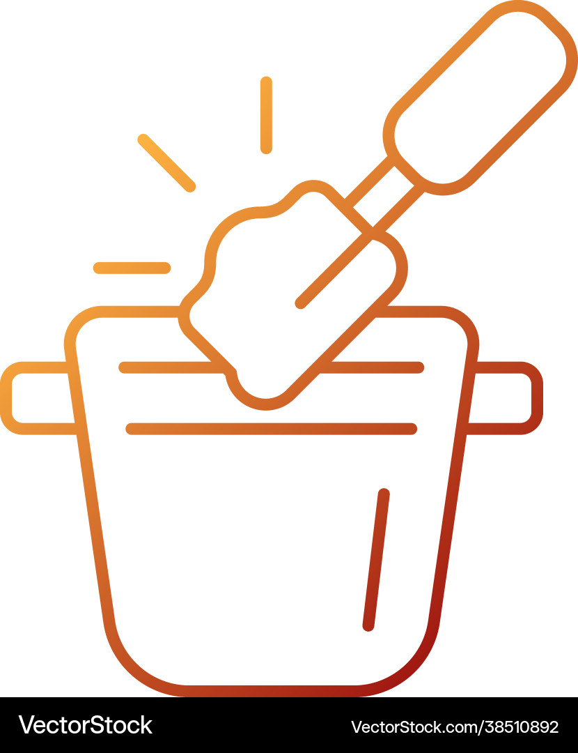 Coffee knock box gradient linear icon Coffee knock box gradient linear icon vector image