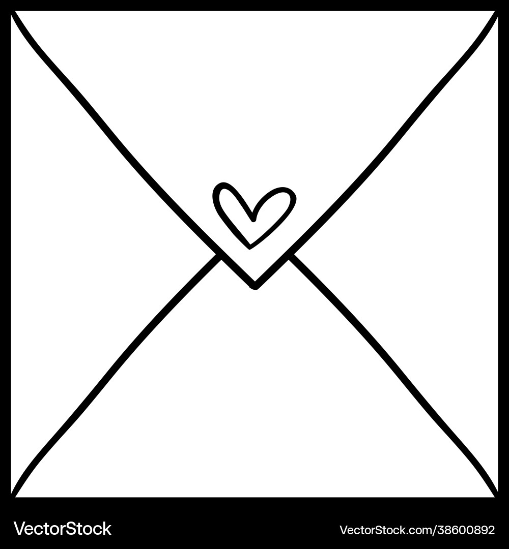 Coloring book envelope Coloring book envelope Vector Image