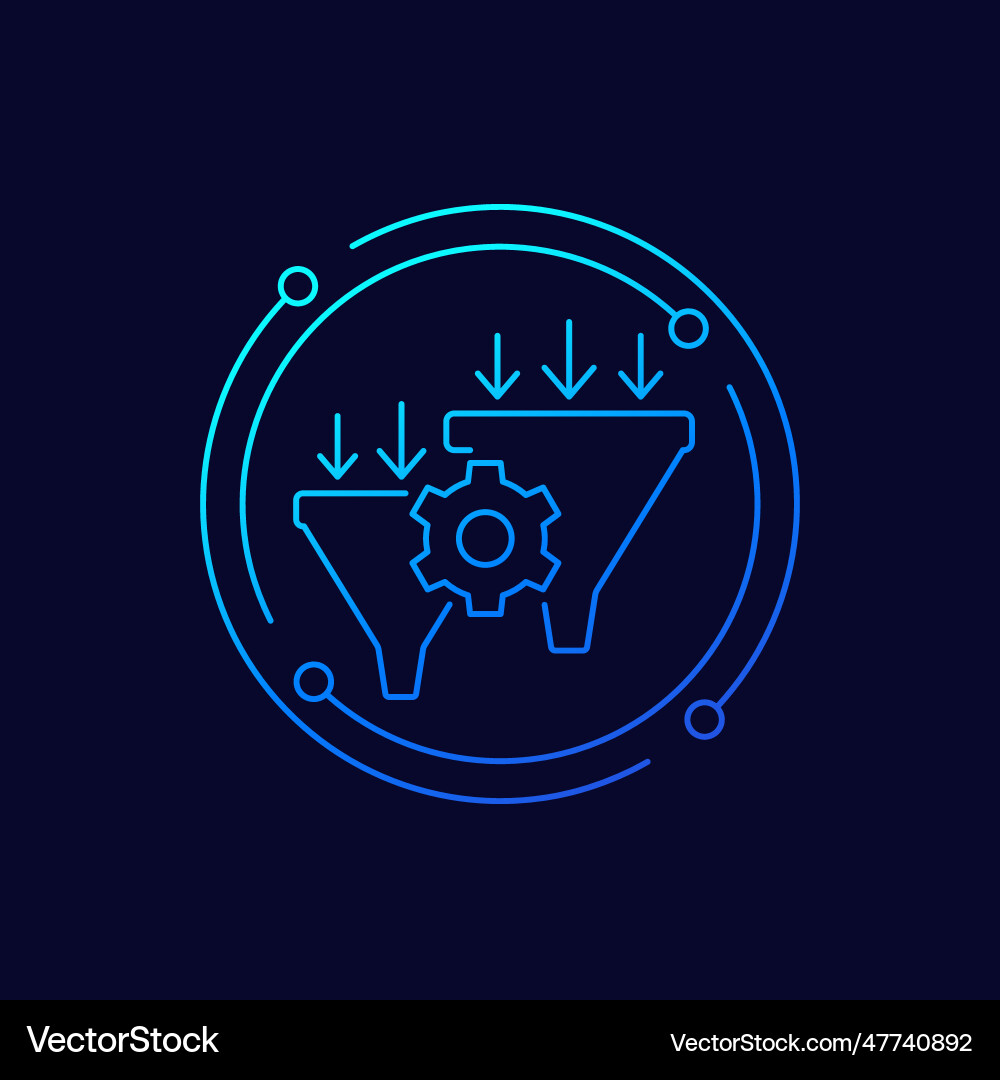 Conversion rate optimization icon cro line design Vector Image