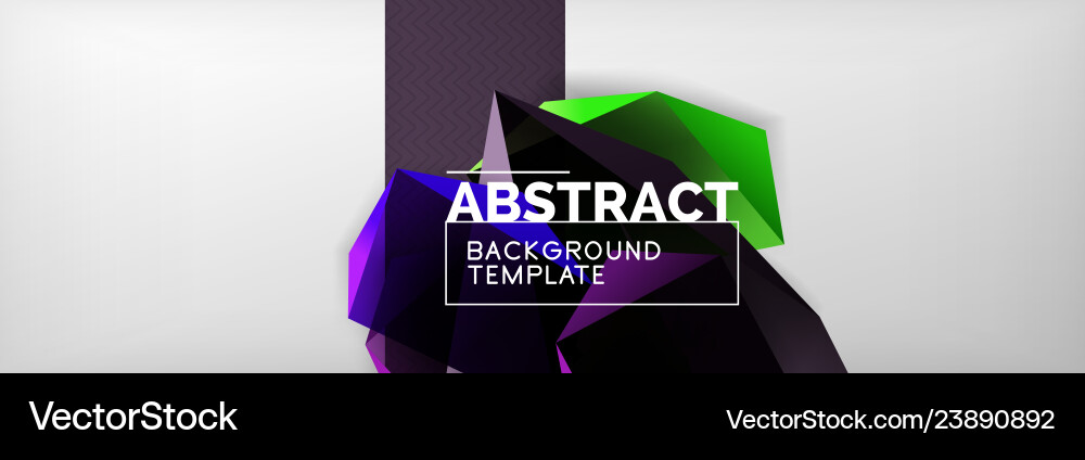 Dark 3d triangular low poly shapes abstract Vector Image