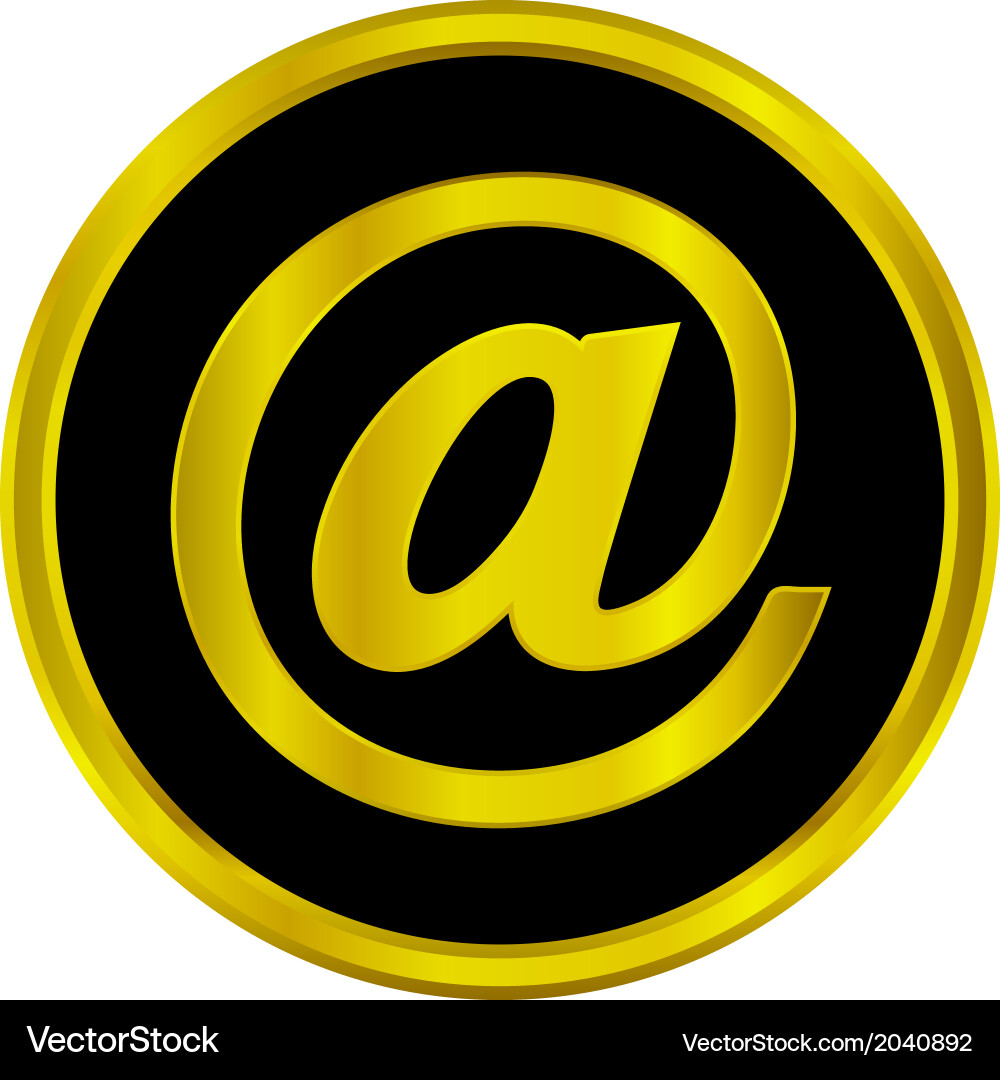 Email button vector image