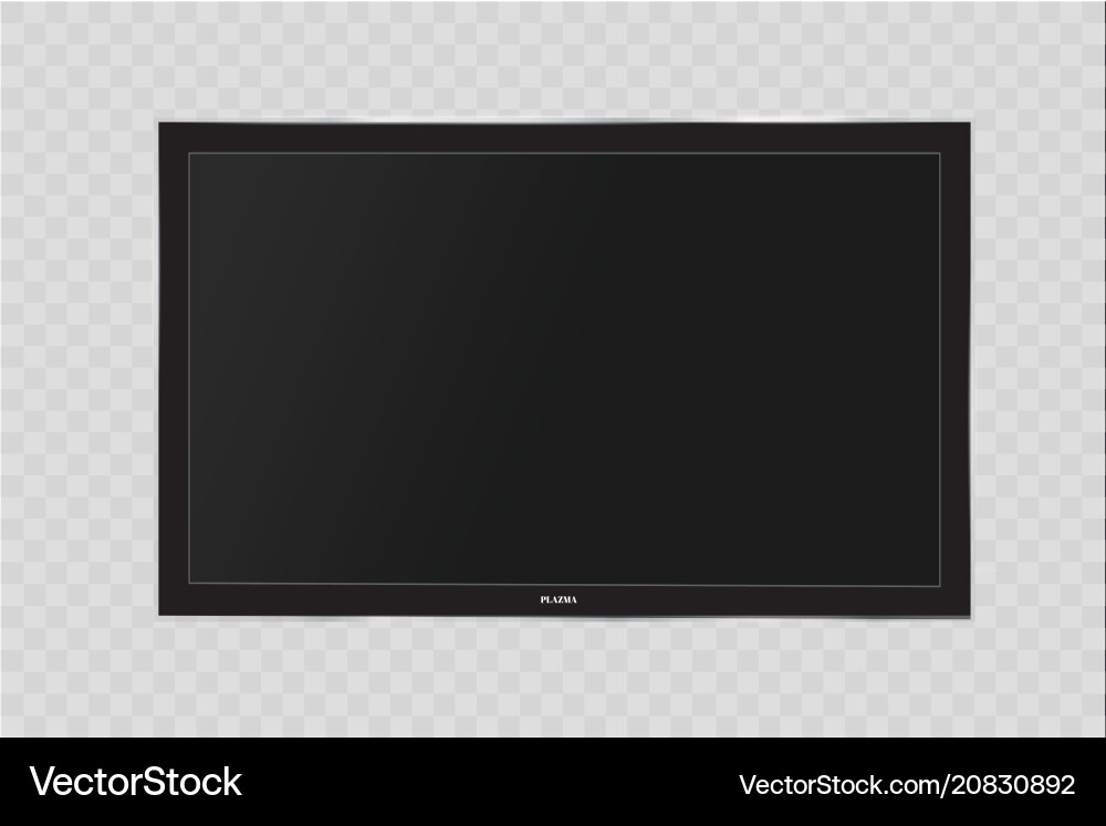 Frame of tv empty led monitor computer vector image