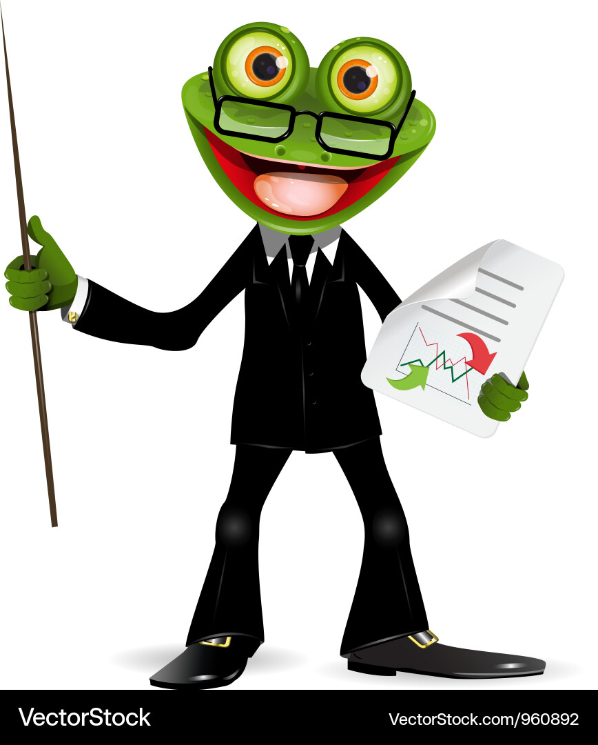 Frog with Pointer vector image