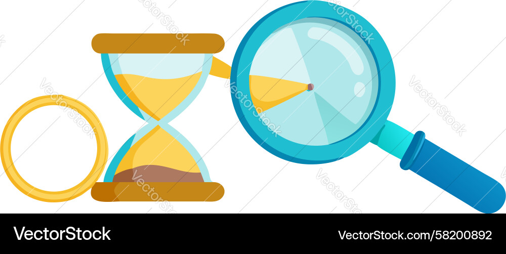 Hourglass with Ruler - Precise Time Vector Image