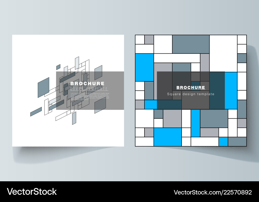 Minimal layout of two square format vector image