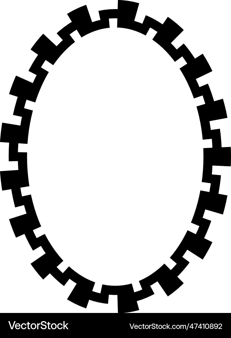Oval frame round border design shape icon Oval frame round border design shape icon vector image