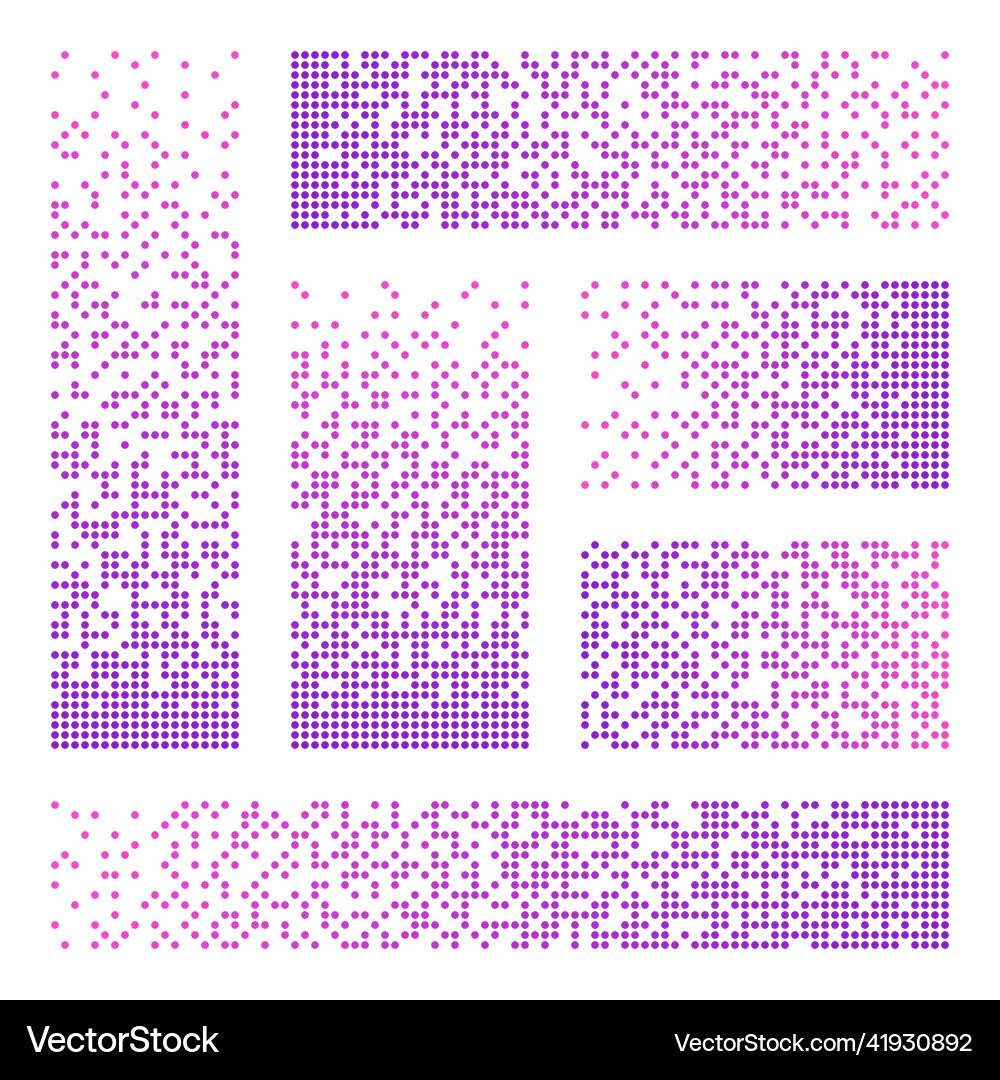 Pixel disintegration decay effect various Pixel disintegration decay effect various vector image