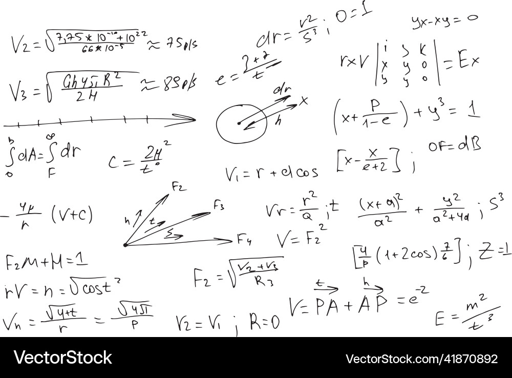 Scientific formulas and mathematical expressions Scientific formulas and mathematical expressions Vector Image
