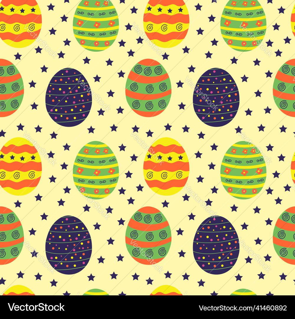 Seamless egg patterns with a pattern easter Vector Image