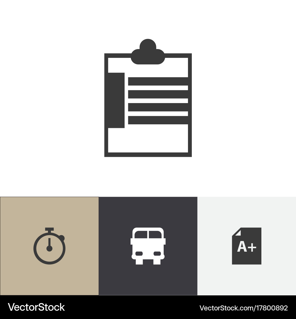 Set of 4 editable knowledge icons includes vector image