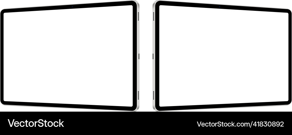 Tablet computers mockups with blank screens Tablet computers mockups with blank screens vector image